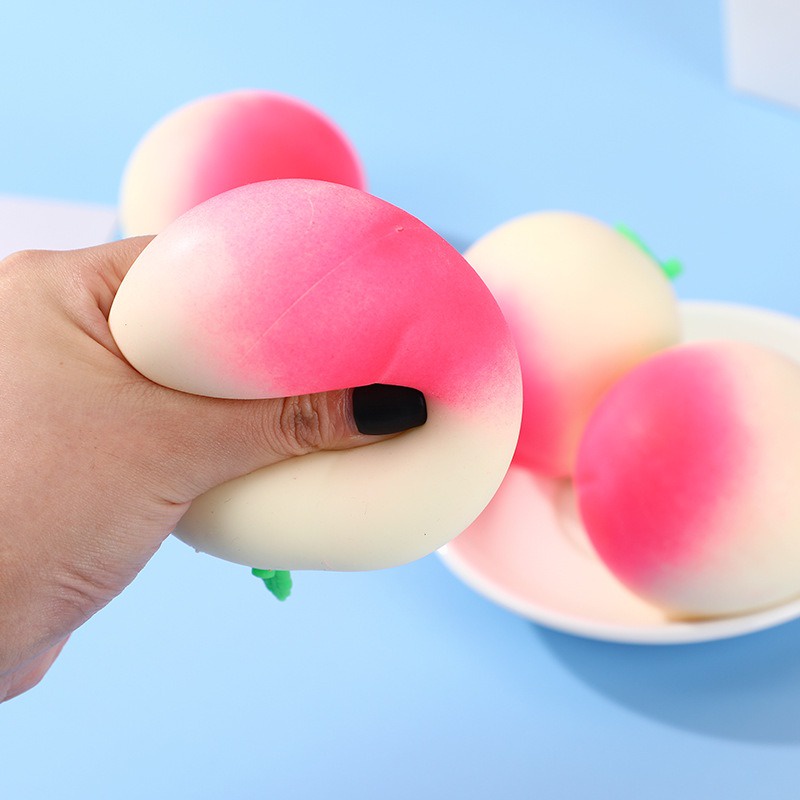 GUDETAMA SQUIShY Hình Quả Đào Hồng Đào Xanh Galaxy đáng yêu mochi slime