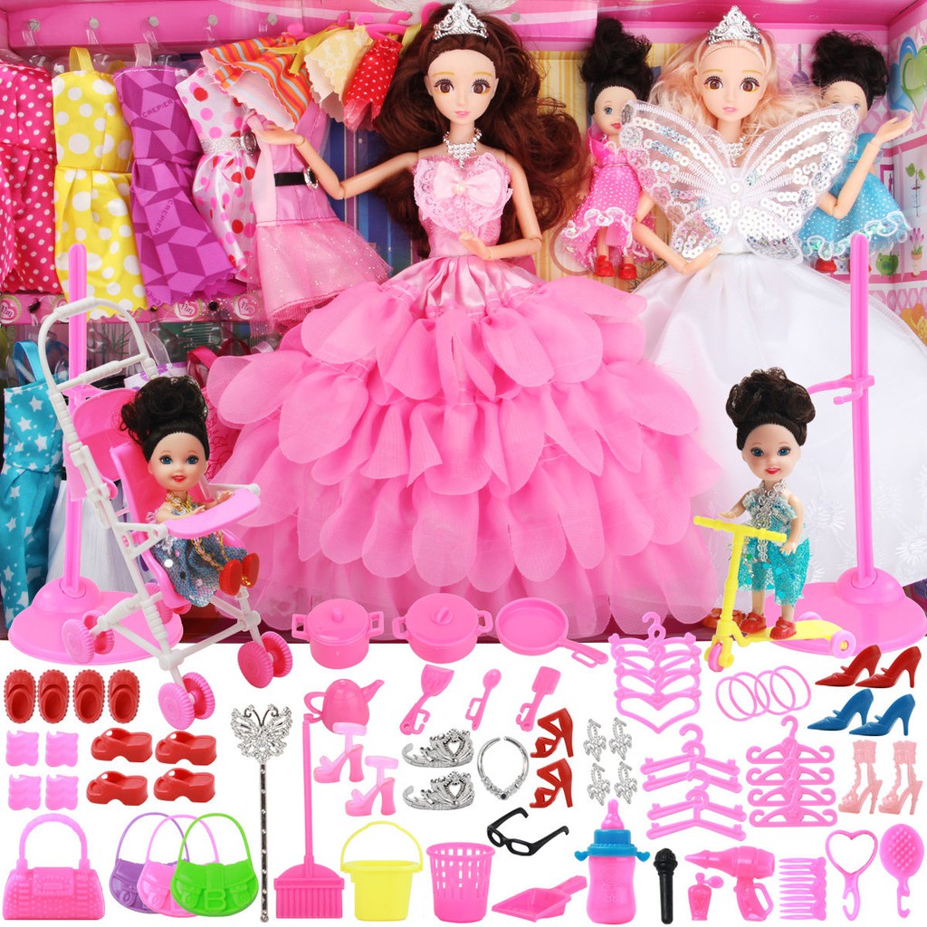 Hộp quà tặng bộ búp bê Barbie hát, trang phục đồ chơi trẻ em, sinh nhật bé gái và ngày lễ thiếu nhi