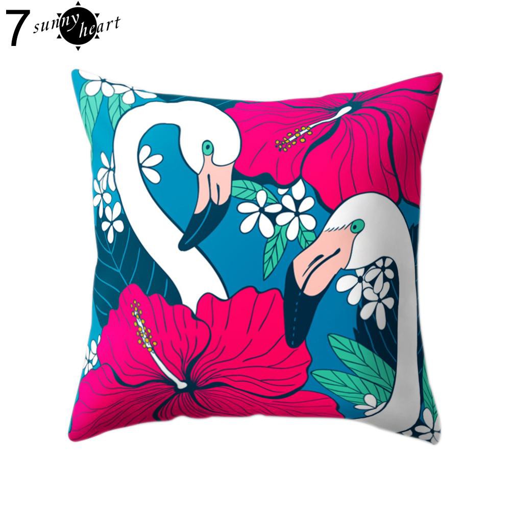 Vỏ gối hình hồng hạc thời trang