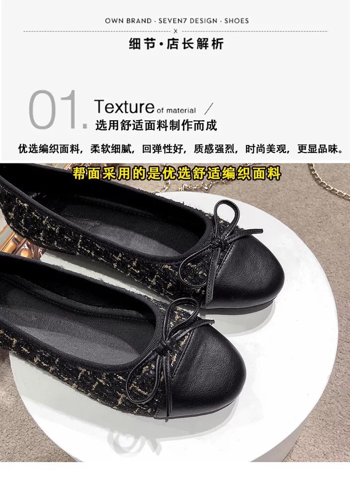 Giày bệt búp bê nữ phối dạ đính nơ xin xắn hàng chuẩn đẹp_B24