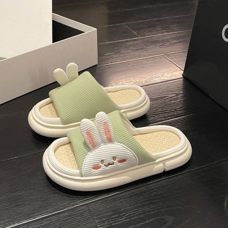 Dép lê nữ họa tiết Thỏ 🐰 Mẫu dép bông hình thú cao cấp SIÊU SANG cho các nàng MSP 88s thỏ