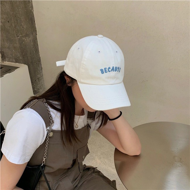 Nón Kết Thêu Chữ Because Thời Trang Hàn Quốc Cho Nam Nữ