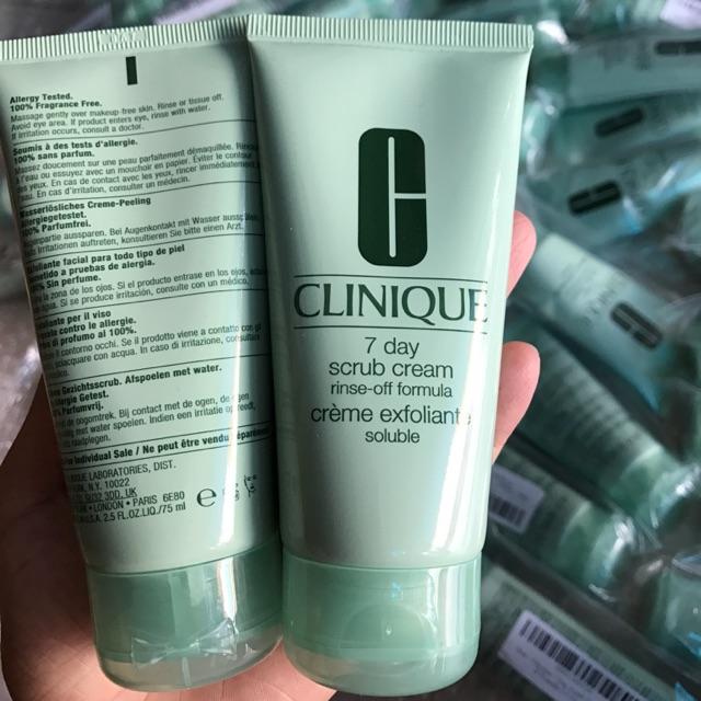 𝐓ế𝐭🌺 Tẩy tế bào chết-Clinique 7 day Scrub Cream . Chính Hãng Có BH 2020 new new . . . , 
