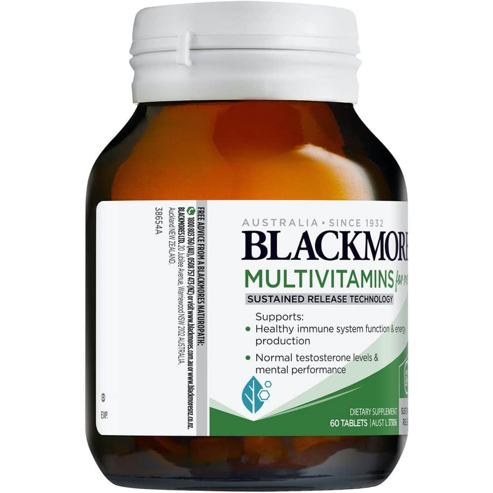 Viên uống hỗ trợ sức khỏe toàn diện cho nam giới Blackmores Multivitamins For Men Sustained Release 60 Tablets