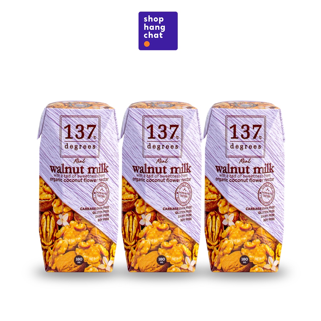 Sữa Hạt Óc Chó Nguyên Chất 137 DEGREES, 99% Từ Hạt Tươi