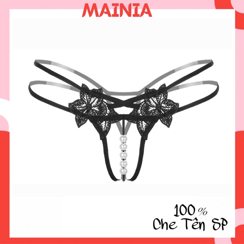 Quần Lót Lọt Khe Hở Đáy Ren Hoa Phối Ngọc Siêu Sexy Gợi Cảm Mainia Shop