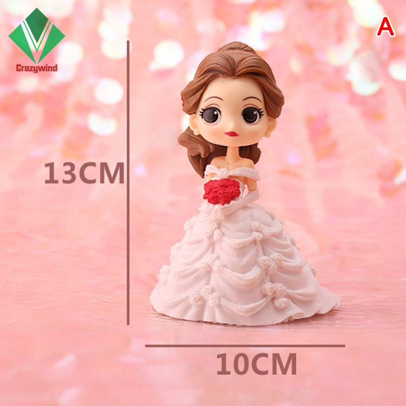 Disney Cute Cartoon Girls Cake Topper Big Eyes Doll Princess Birthday Cake Decoration Party Supplies