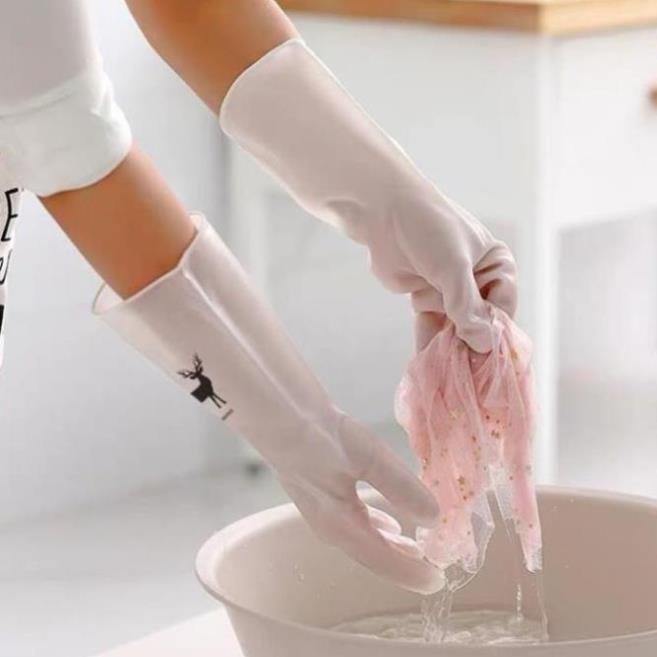 Combo 3 Găng Tay cao su rửa bát Hươu, Siêu Dai Siêu Bền - TongkhoGiaDung