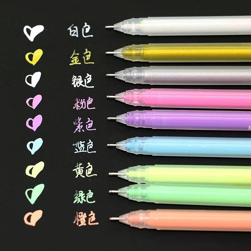 Set 9 Bút Gel Ngòi 0.6mm Tiện Dụng