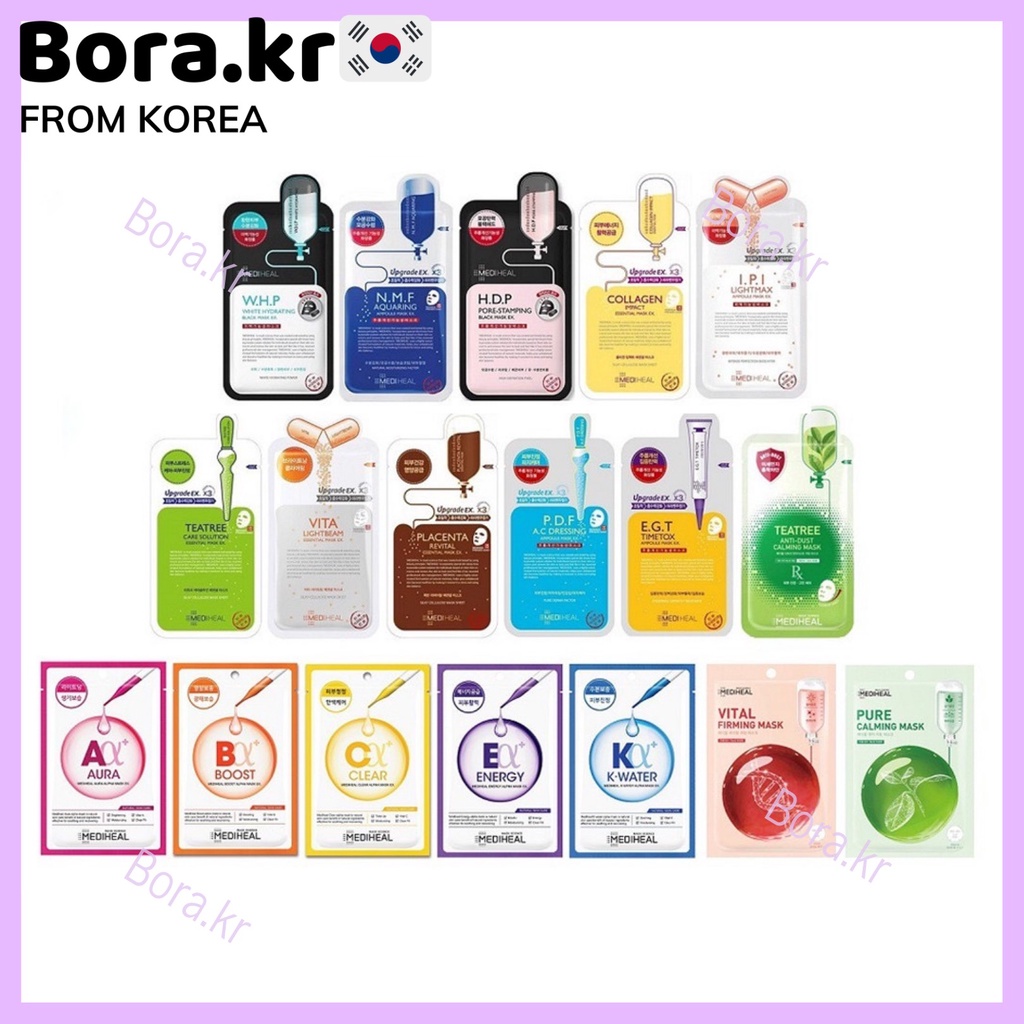 Mặt nạ giấy cấp ẩm, dưỡng trắng, làm dịu da, Mediheal Mask EX 25ml - Bora.kr