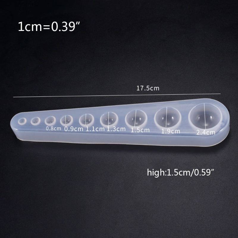 Khuôn Silicone Làm Đồ Trang Sức Hình Bán Cầu