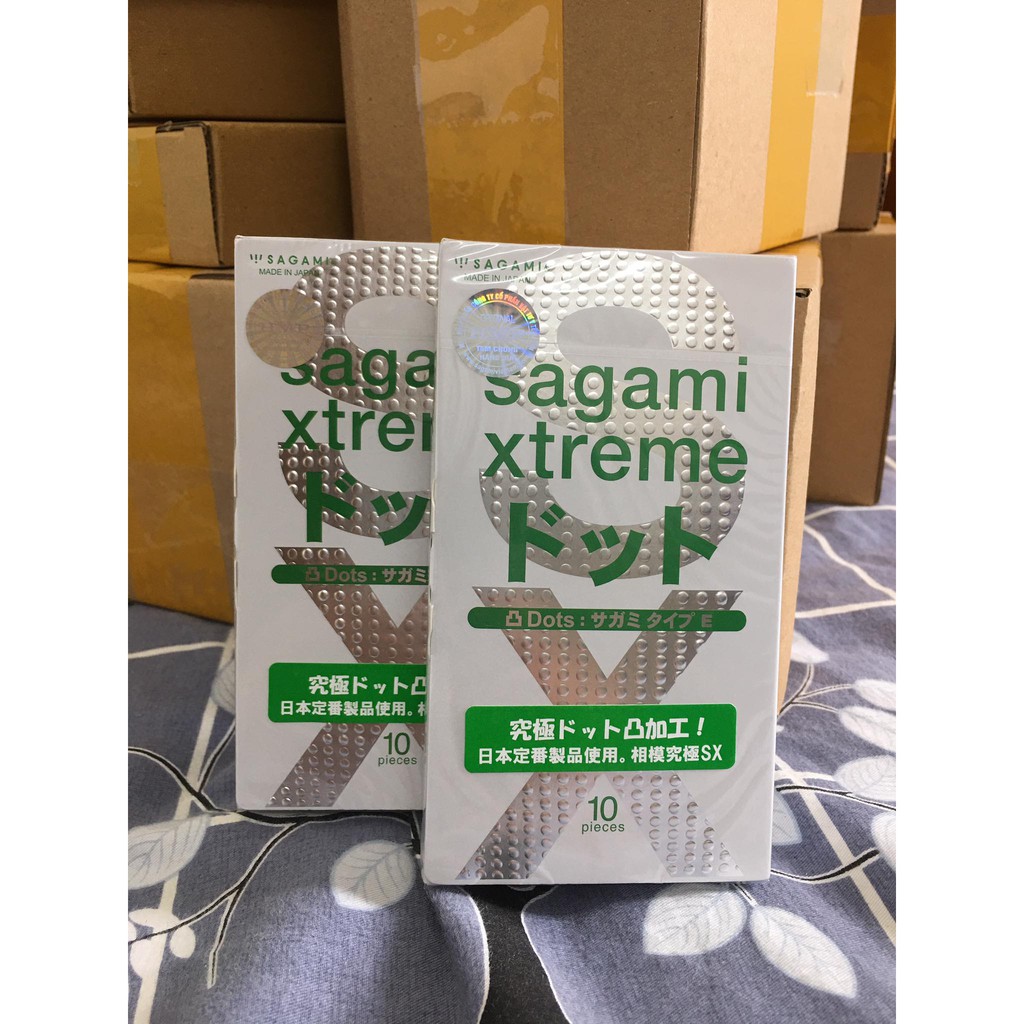 Combo 2 hộp 20 chiếc bao cao su sagami extreme white có gai nhỏ