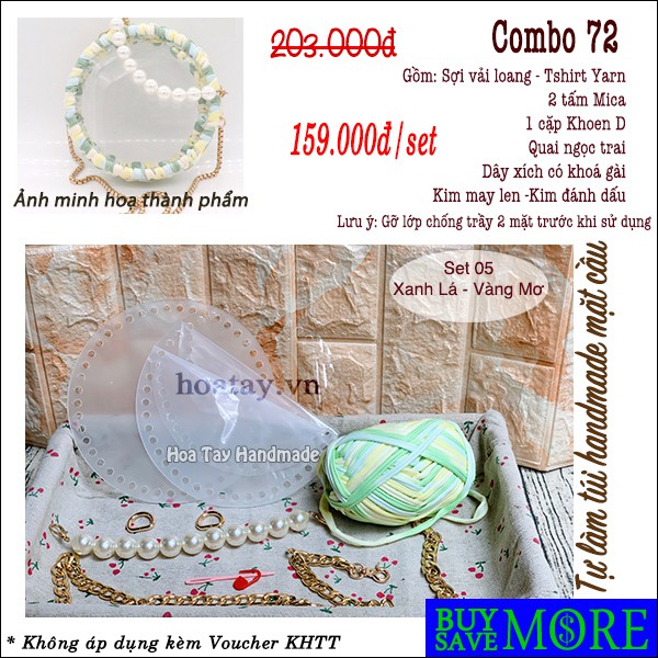Combo 72- Set túi mica trong tự làm - Bộ nguyên liệu đầy đủ tự làm, hàng đẹp, chất lượng tốt.