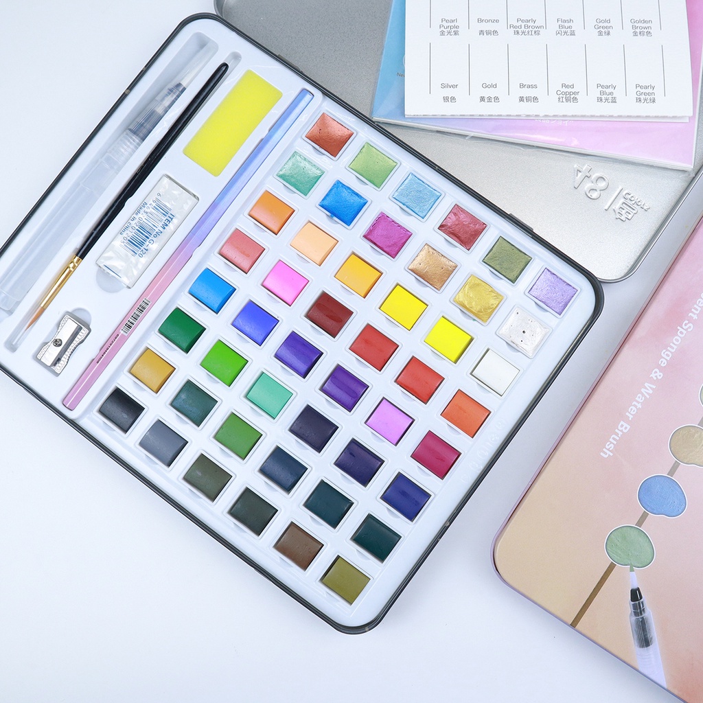 Màu Nước Mix Màu Nhũ 36/48 Màu Cao Cấp