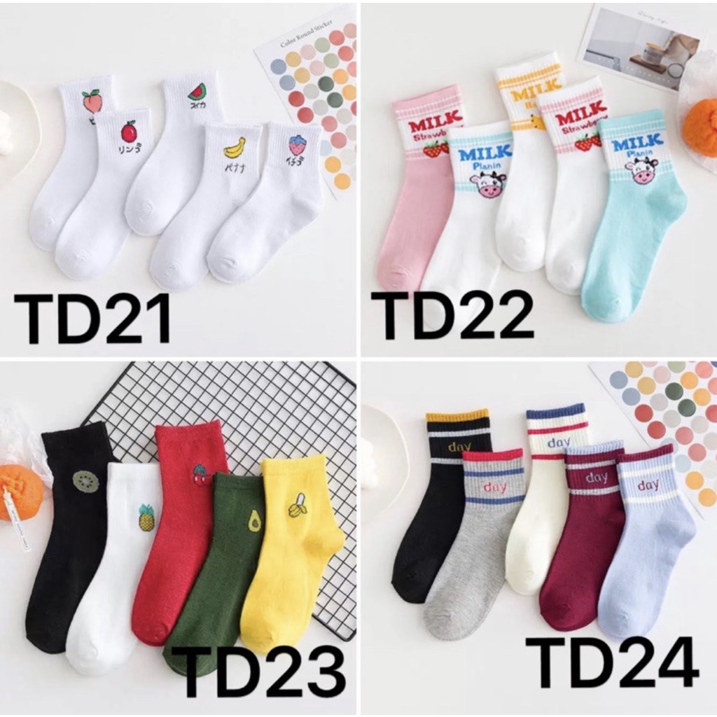 Combo 5 đôi Tất vớ nữ Hàn Quốc nhiều mẫu