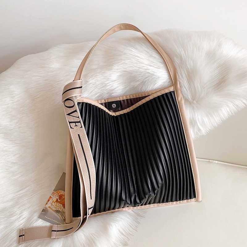 Túi Đeo Vai Đa Năng Sức Chứa Lớn Vừa SC4364 Thiết Kế Xếp Ly Độc Đáo Thời Trang Cho Nữ