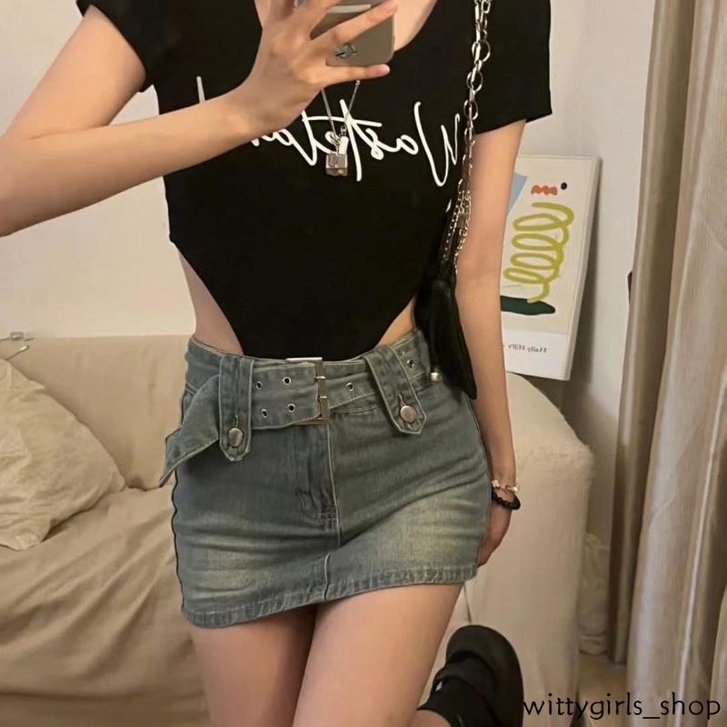 Wittygirls_shop | Áo Thun Tay Ngắn Ôm Eo In Chữ Thời Trang Mùa Hè Mới Cho Nữ