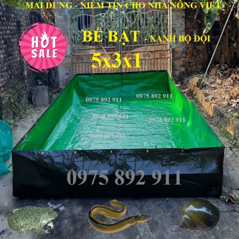 BỂ BẠT NUÔI ỐC ẾCH ,CÁ, LƯƠN - LOẠI 3x2x0,7, 4x2x0,7, 5x2x0,7