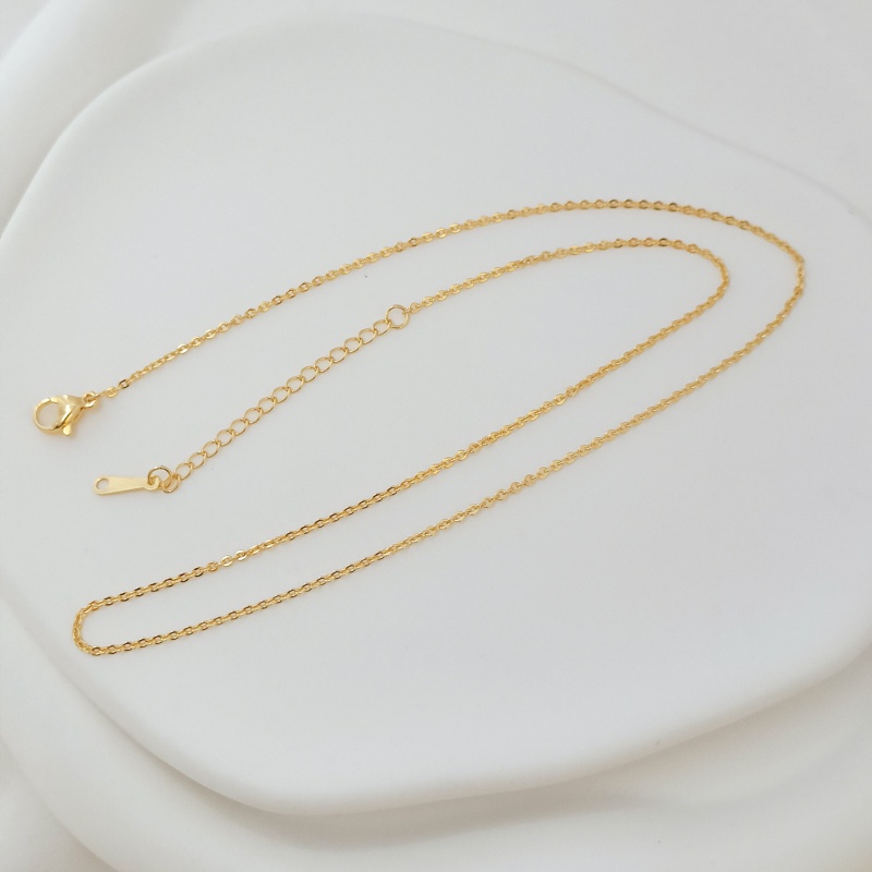 Dây Chuyền Mạ Vàng 18k 1.5mm 0 Dài 46cm Có Khóa Càng Cua