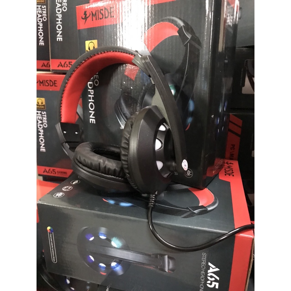 Tai Nghe Gaming chụp tai Ovleng A65 Cổng USB - Tích hợp Mic!