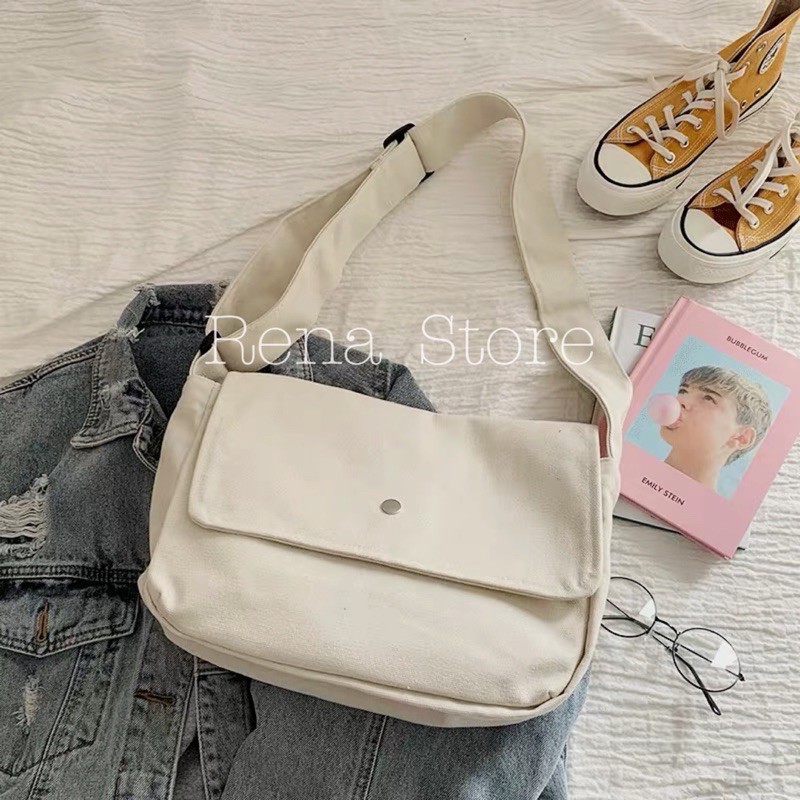 Túi tote ❤️Sale❤️ Túi vải canvas ulzzang , túi vải bố đeo chéo kiểu dáng ullzang