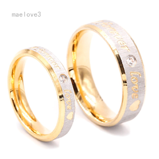 Nhẫn Đôi Mạ Vàng 18k Đính Kim Cương Nhân Tạo