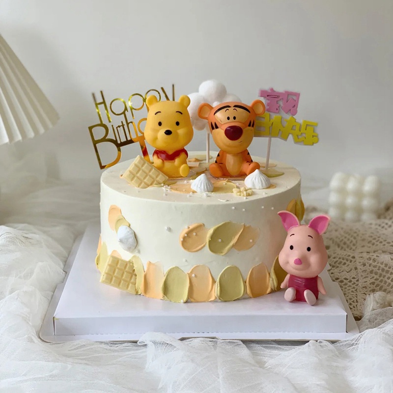 Phụ Kiện Trang Trí Bánh Kem Sinh Nhật Hình Hoạt Hình Dễ Thương Thẻ