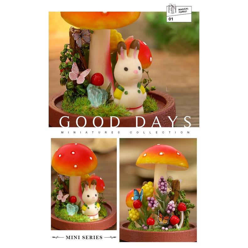 Nhà búp bê lồng kính lắp ráp mini siêu dễ thương cực kì dễ ráp cho người mới chơi tặng kèm keo dán và dụng cụ lắp ráp