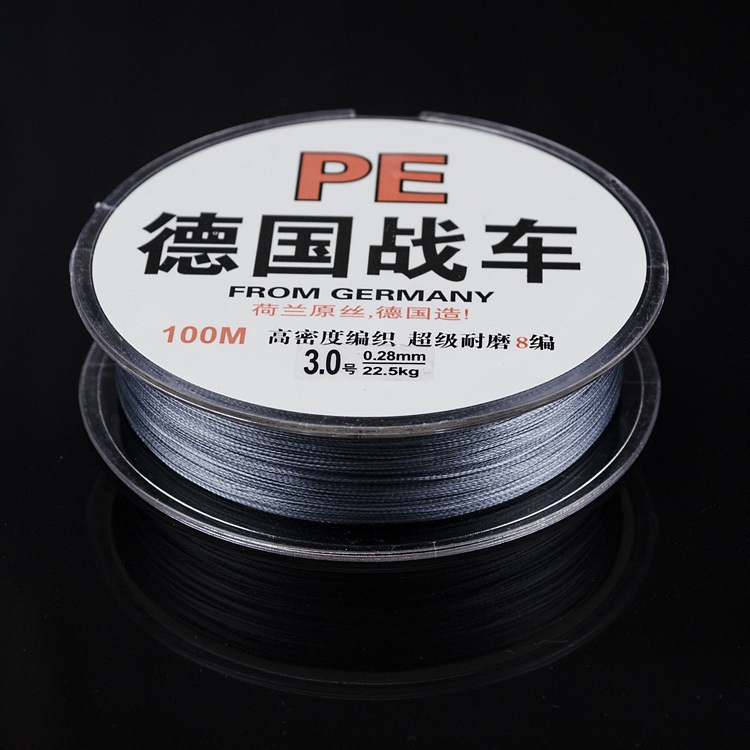 Cuộn Dây Câu Cá Bện 4 Sợi PE Dài 100M Siêu Mịn Chống Mài Mòn