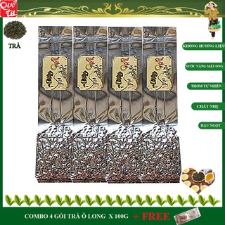 Trà ô long Quê Ta combo 4 túi x 100g+ tặng gói trà sen 100g