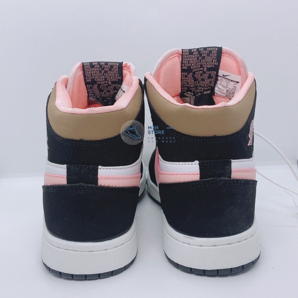Giày Thể Thao Nam Nữ Sneaker Air Jordan 1 Cổ Cao Hồng Đen Full Size | BigBuy360 - bigbuy360.vn