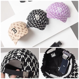 Mũ lưỡi trai mlb ny monogram baseball cap made in vietnam full tem tag one size, unisex