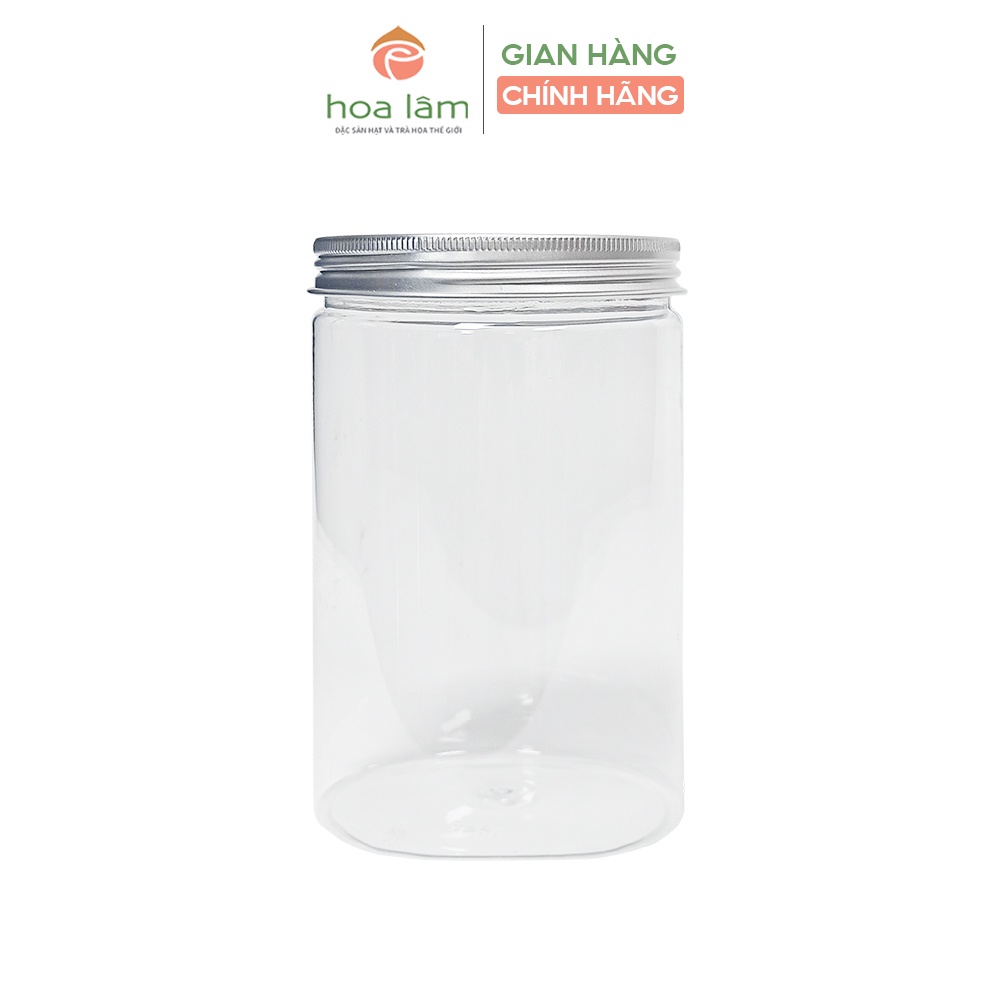 Lọ nhựa nắp nhôm Hoa Lâm 900ml, hũ đựng thực phẩm, trà, hạt, gia vị cho gia đình