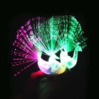 Nhẫn Hình Đuôi Công Có Đèn Led Phát Sáng