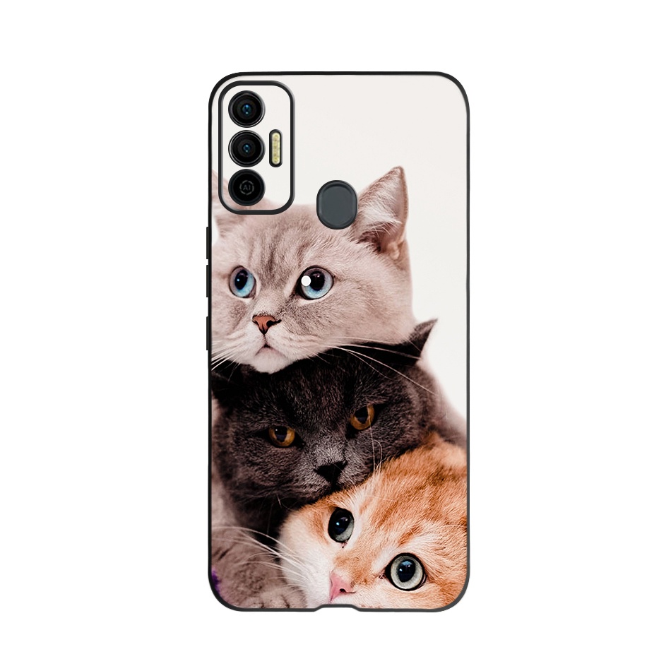 Ốp Điện Thoại Silicone TPU Mềm Họa Tiết Hoa Đáng Yêu Cho Tecno Spark 7T 7 T Spark7