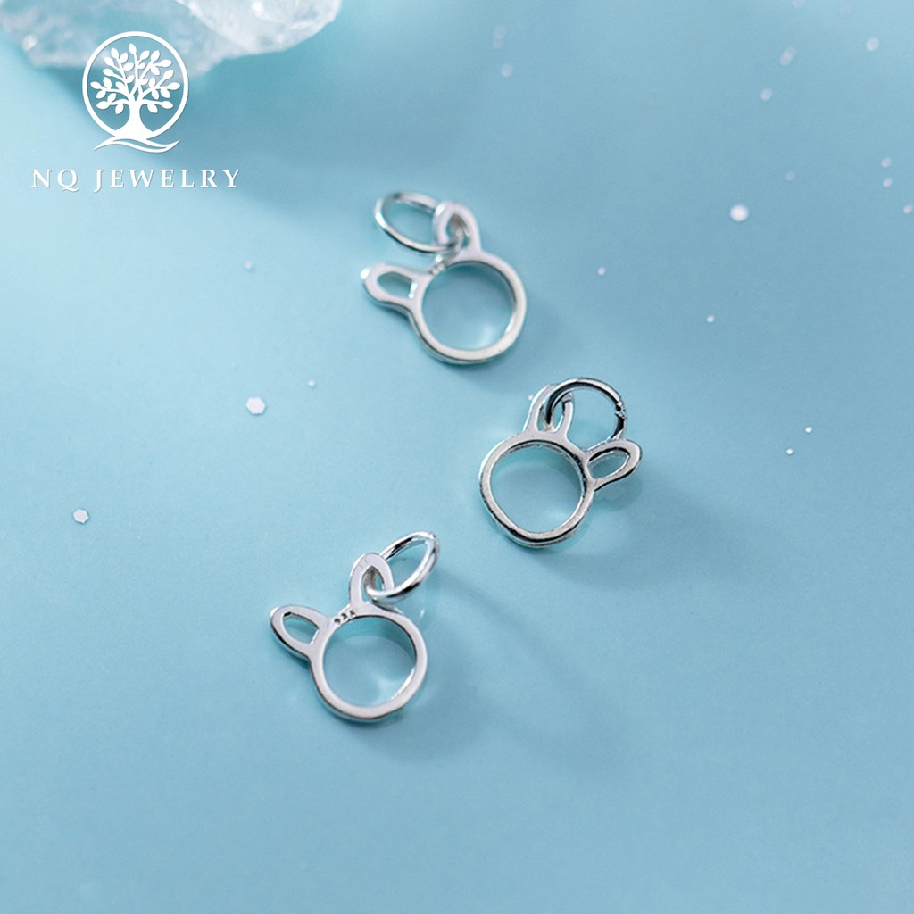 Charm bạc đầu thỏ treo - NQ Jewelry