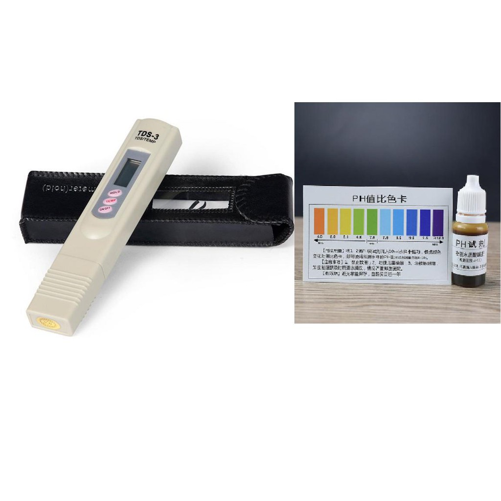 Combo Bút tds đo dung dịch thủy canh + dung dịch đo ph, kiểm tra nước sạch, nước sinh hoạt