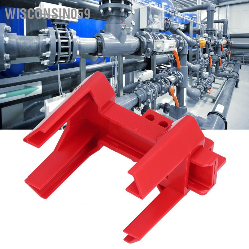 Wisconsin059 Ball Valve Lockout Device Industrial Adjustable Safety Lock for DN8-DN50 Pipe Diameter ASBV-01