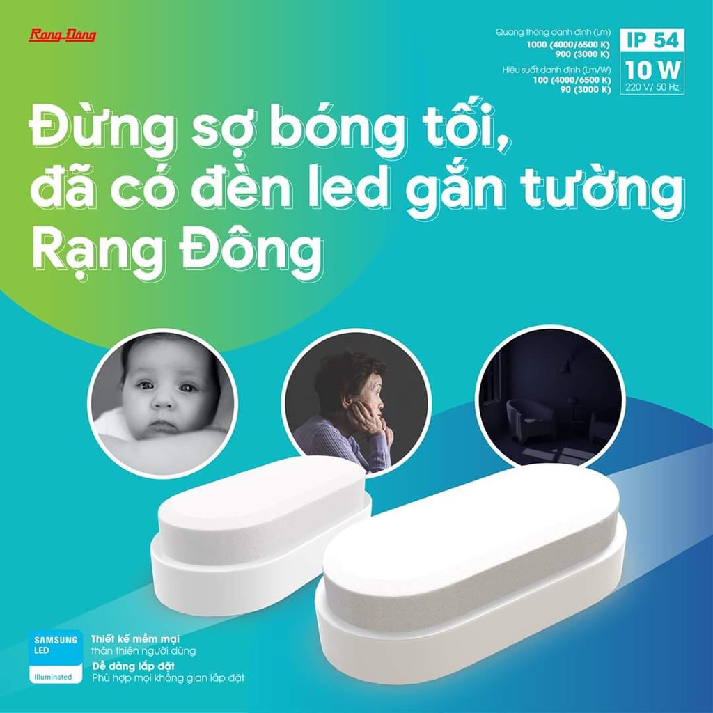 Đèn LED Ốp tường Rạng Đông