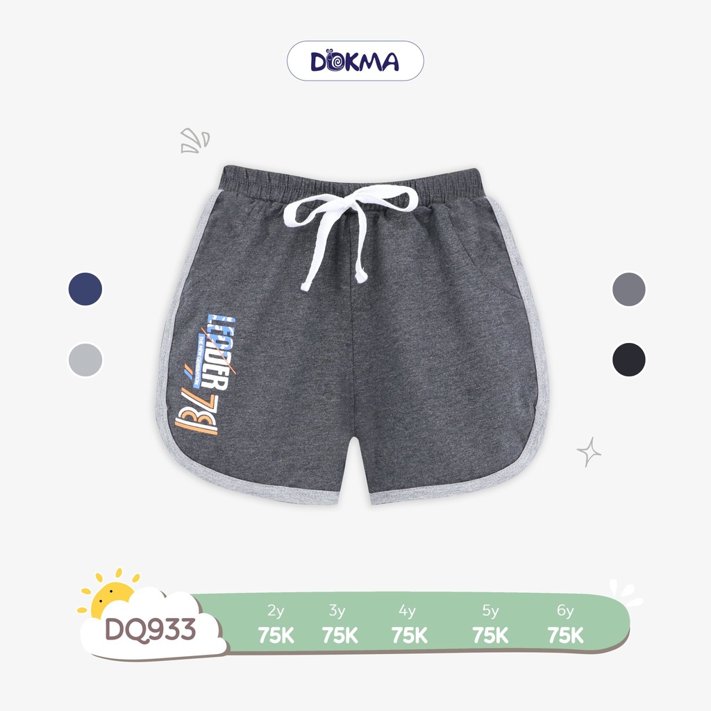 (2-6Y) Quần đùi / short vải cotton cho bé trai DQ933 - DOKMA