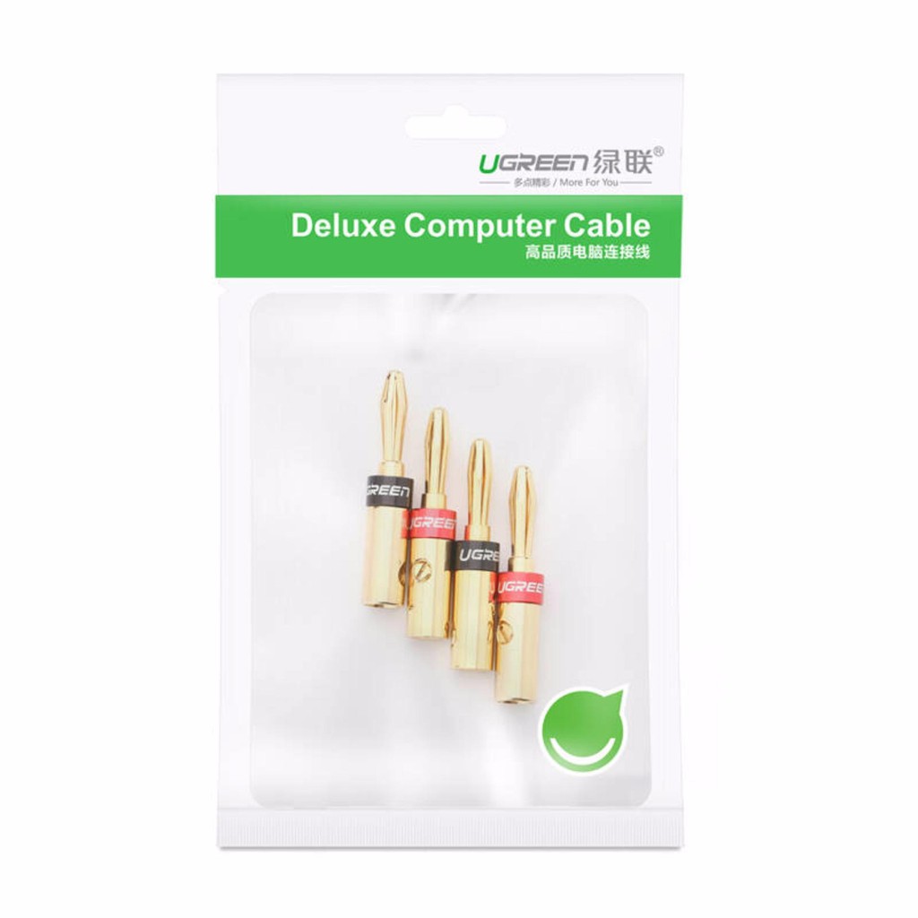 Đầu đổi âm thanh Jack bắp chuối nối loa cao cấp Av Adapter UGREEN 30513 - Hàng chính hãng- Bảo Hành 18 Tháng