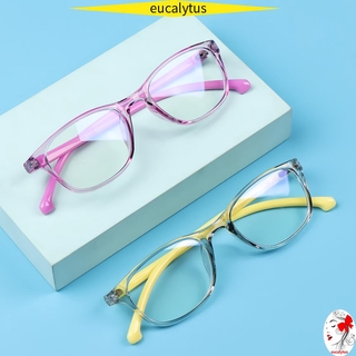🌸EUTUS🌸 Children Boys Girls Comfortable Eyeglasses TR90 Ultra Light Frame Kids Glasses Portable Online Classes Fashion Computer Eye Protection Anti-blue Light