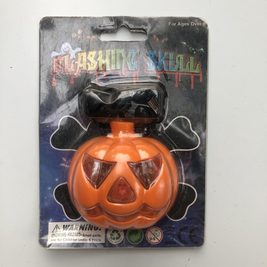 Dây đeo cổ Halloween hình bí ngô , đầu lâu có đèn nhấp nháy đủ màu cho bé chơi lễ hội hóa trang