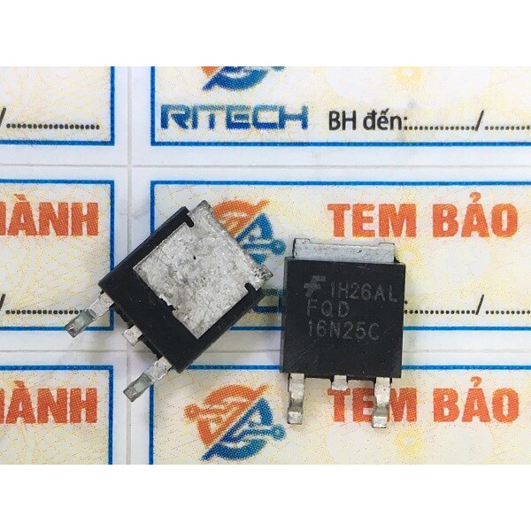 [Combo 5 chiếc] FQD16N25C, 16N25C Mosfet Kênh N 250V-16A TO-252