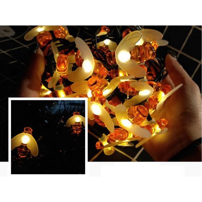 Dây đèn led đom đóm 7 mét 50 bóng, dây đèn trang trí ngoài trời, trong nhà