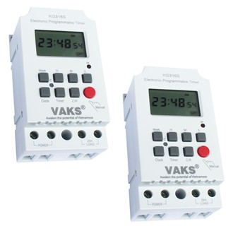 02 cái KG316S - Công tắc hẹn giờ 28 chu kỳ, hẹn nhỏ nhất 1 giây (hẹn giờ chuông trường học) - KG316S_2c
