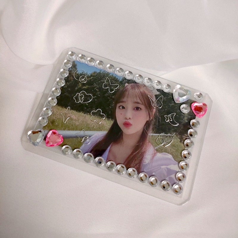 Sticker Đính Đá 3D Sparkle Heart Trái Tim Hạt Tròn Dán Trang Trí Đáng Yêu