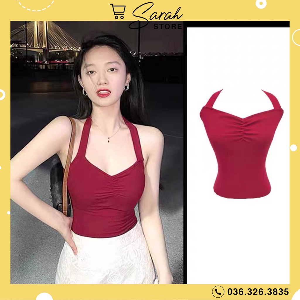 Áo Thun Nữ Cổ Yếm Sexy Có Mút Đệm Ngực Siêu Hot v101