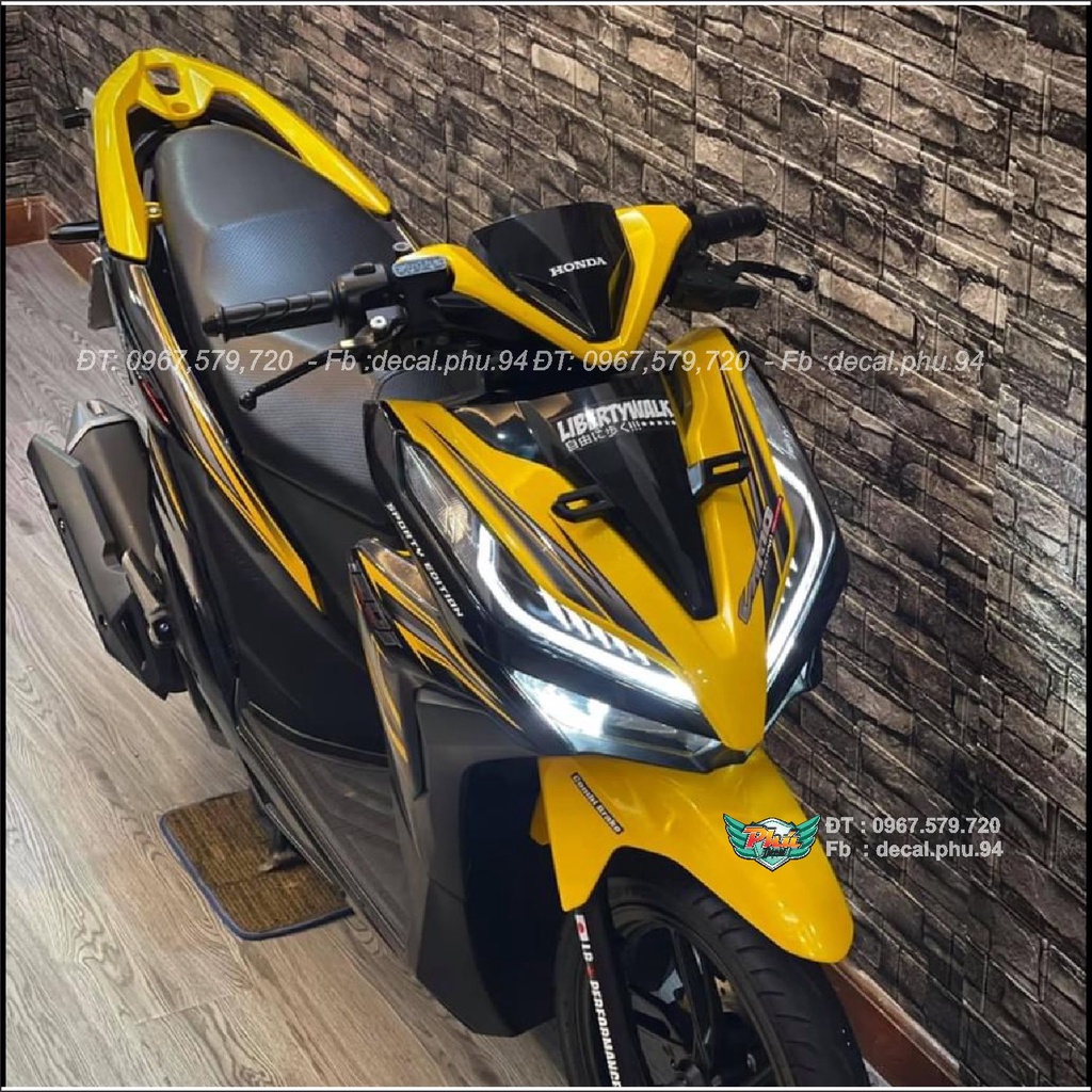 Tem rời vario vàng đen (L)