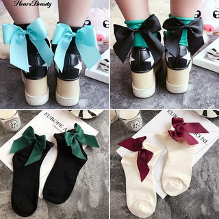Đôi vớ cotton thắt nơ xinh xắn dành cho nữ